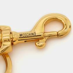 Pre Owned Moschino Gold Tone Bag Charm/KeyRing