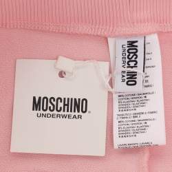 Moschino Pink Cotton Logo Underwear Jogger Pants S