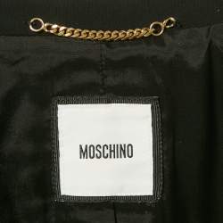 Moschino Black Lace Trim Crepe Jacket and Skirt M/S