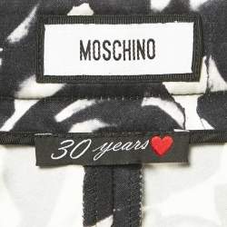 مملوكة مسبقًا Moschino Monogram Rose Print Satin Trousers M