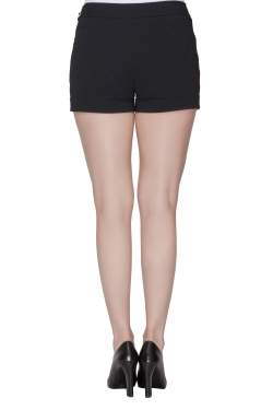 Pre Owned Moschino Couture Black Quilted Tassel Zip Detail Shorts S