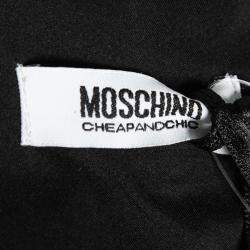 Pre Owned Moschino Cheap and Chic Pink Crepe Flinstone Printed Detail Dress S