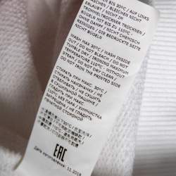 Pre Owned Moschino Underwear White Cotton Underbear Print Sweatshirt Dress L