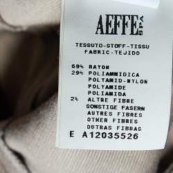 Pre Owned Moschino Beige Knit Zip Front Mini Dress L