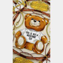 Moschino Multi Military Teddy Scarf Print Dress L