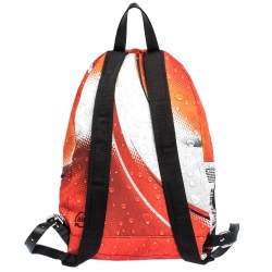 Pre Owned Moschino Multicolor Eyes Collection Print Nylon Backpack