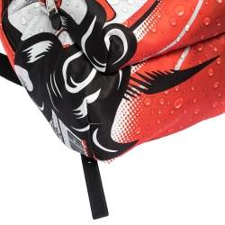 Pre Owned Moschino Multicolor Eyes Collection Print Nylon Backpack