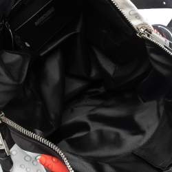 Pre Owned Moschino Multicolor Eyes Collection Print Nylon Backpack