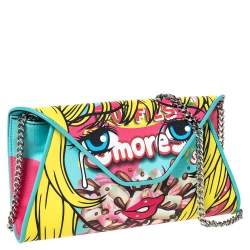 Pre Owned Moschino Multicolor Leather Smores Chain Clutch