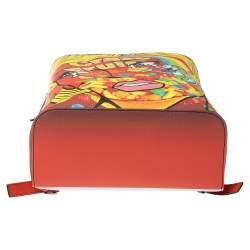 Pre Owned Moschino Multicolor PVC Crazy Fruit Print Backpack