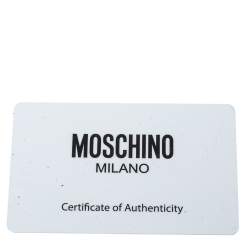 Pre Owned Moschino Black Glitters and Leather Backpack