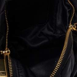 Pre Owned Moschino Black Quilted Nylon Mini Backpack