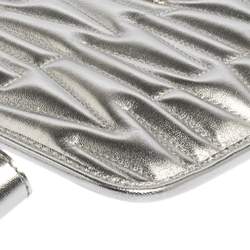 Pre Owned Moschino Silver Leather Pochette