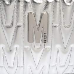 Pre Owned Moschino Silver Leather Pochette