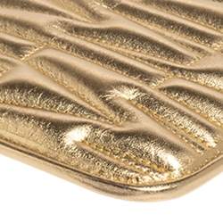 Pre Owned Moschino Gold Leather Pochette