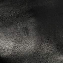 Pre Owned Moschino Black Leather Biker Jacket Shoulder Bag