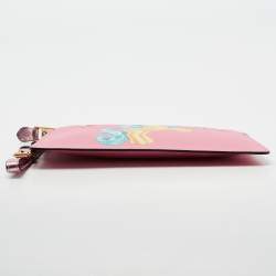 Pre Owned Moschino Pink Leather My Little Pony Pouch Clutch
