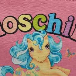 Pre Owned Moschino Pink Leather My Little Pony Pouch Clutch