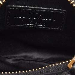 Pre Owned Moschino Black Nylon Logo Pochette 