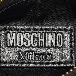Pre Owned Moschino Black Nylon Logo Pochette 