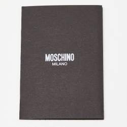 Moschino Grey/White Snakeskin Embossed Leather Card Holder