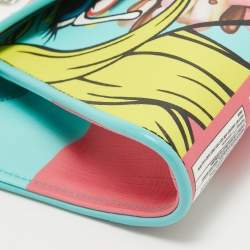 Moschino Multicolor Coated Canvas and Leather Smores Chain Clutch