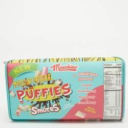 Moschino Multicolor Coated Canvas and Leather Smores Chain Clutch