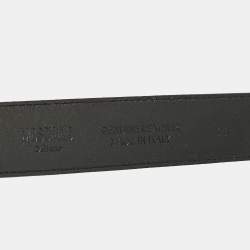 Moschino Black Leather Classic Logo Belt 85 CM