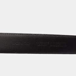 Moschino Black Leather Classic Logo Waist Belt