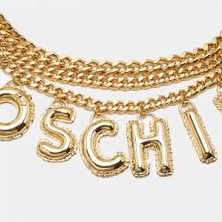 Pre Owned Moschino Chain Gold Tone Belt
