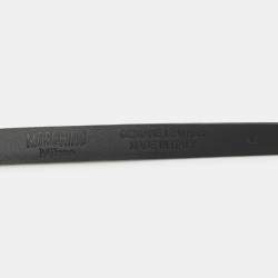 Pre Owned Moschino Red Leather Classic Logo Slim Waist Belt