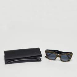 Pre Owned Moschino Black/Gold Gradient MOS148/S Logo Butterfly Sunglasses