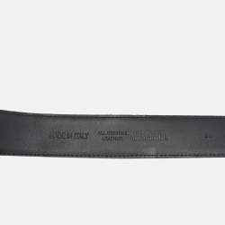 مملوكة مسبقًا حزام موسكينو شعار كلاسيكي جلد أسود