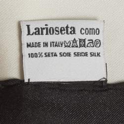 Pre Owned Moschino White Teddy Bear Print Silk Scarf 