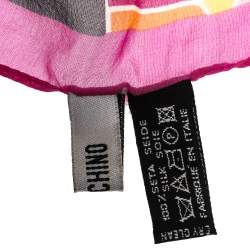 Pre Owned Moschino Multicolor Floral Printed Silk Stole