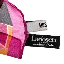 Pre Owned Moschino Multicolor Floral Printed Silk Stole