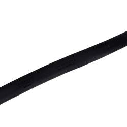 Pre Owned Moschino Black Leather Logo Slim Belt 110CM