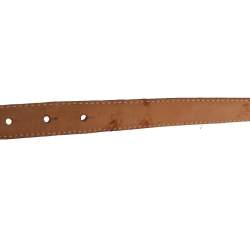 Pre Owned Moschino Pink Leather Heart Belt 110 CM