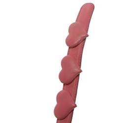 Pre Owned Moschino Pink Leather Heart Belt 110 CM