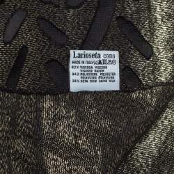 Pre Owned Moschino Black & Gold Lurex Devore Scarf