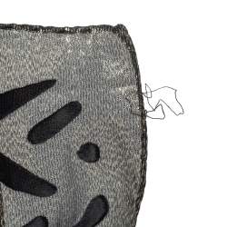 Pre Owned Moschino Black & Gold Lurex Devore Scarf