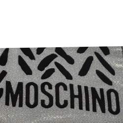 Pre Owned Moschino Black & Gold Lurex Devore Scarf