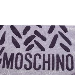 Pre Owned Moschino Purple & Gold Lurex Devore Scarf
