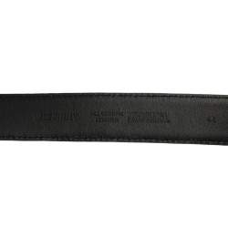 Pre Owned Moschino Red Glossy Leather Classic Logo Belt 100 CM