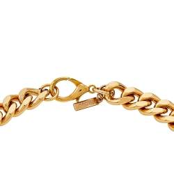 Pre Owned Moschino Multicolor Enameled Logo Charms Curb Chain Necklace