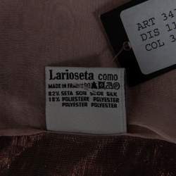 Pre Owned Moschino Pink & Gold Lamé Silk Scarf