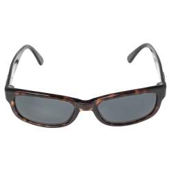 Pre Owned Moschino Brown Tortoise M3530-S Rectangle Sunglasses
