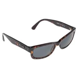 Pre Owned Moschino Brown Tortoise M3530-S Rectangle Sunglasses