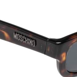 Pre Owned Moschino Brown Tortoise M3530-S Rectangle Sunglasses
