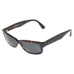 Pre Owned Moschino Brown Tortoise M3530-S Rectangle Sunglasses
